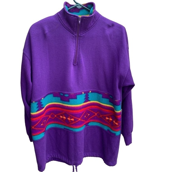 Vintage Carolina Colors Sport Pullover Fleece Jacket - Picture 1 of 7